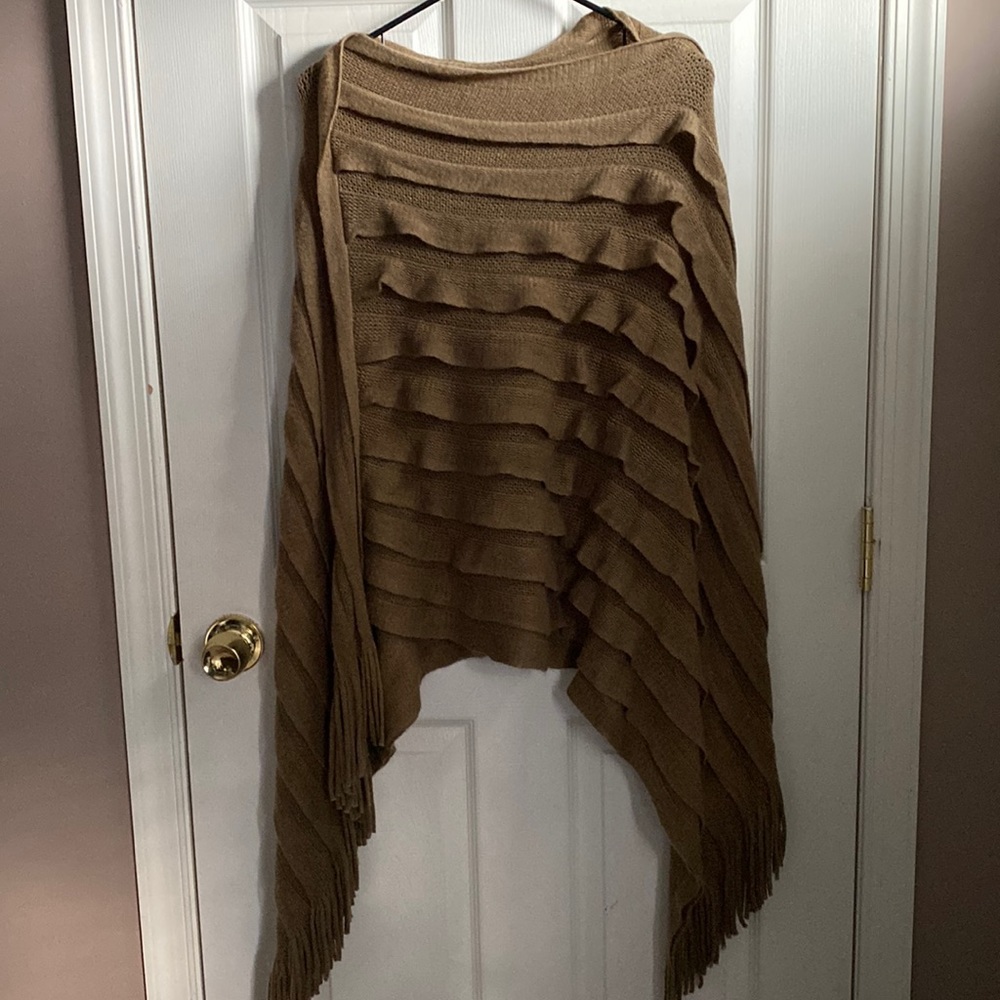 No Name Brown Fringe Shawl